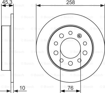 BOSCH 0 986 479 697 - Гальмівний диск autocars.com.ua