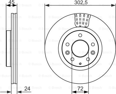 BOSCH 0 986 479 700 - Тормозной диск avtokuzovplus.com.ua