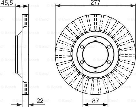 BOSCH 0 986 479 702 - Тормозной диск avtokuzovplus.com.ua