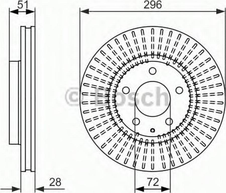 BOSCH 0 986 479 703 - Тормозной диск avtokuzovplus.com.ua