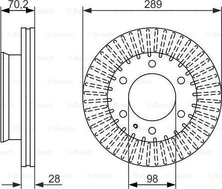 BOSCH 0 986 479 711 - Гальмівний диск autocars.com.ua