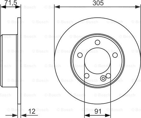 BOSCH 0 986 479 714 - Тормозной диск avtokuzovplus.com.ua