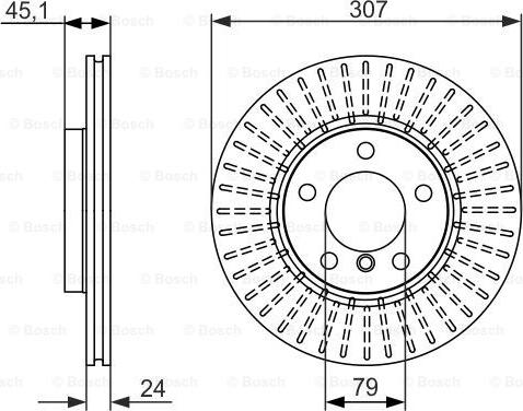 BOSCH 0 986 479 726 - Тормозной диск avtokuzovplus.com.ua