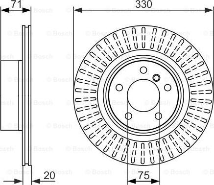 BOSCH 0 986 479 727 - Тормозной диск avtokuzovplus.com.ua