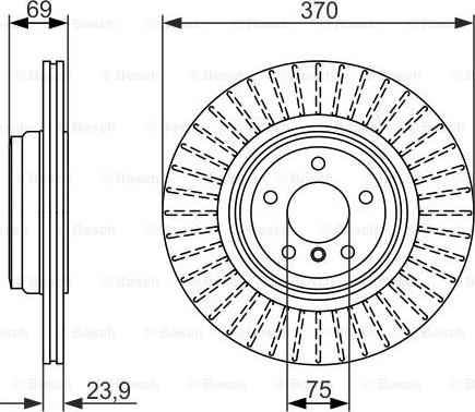 BOSCH 0 986 479 730 - Гальмівний диск autocars.com.ua