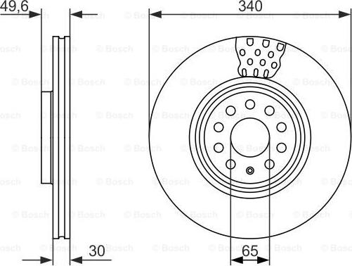 BOSCH 0 986 479 734 - Тормозной диск avtokuzovplus.com.ua