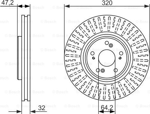 BOSCH 0 986 479 741 - Тормозной диск avtokuzovplus.com.ua