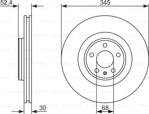 BOSCH 0 986 479 747 - Гальмівний диск autocars.com.ua