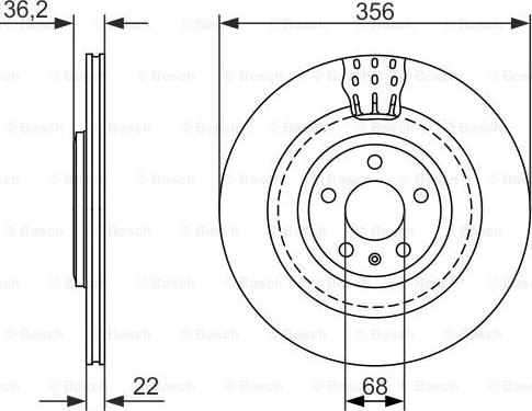 BOSCH 0 986 479 749 - Гальмівний диск autocars.com.ua