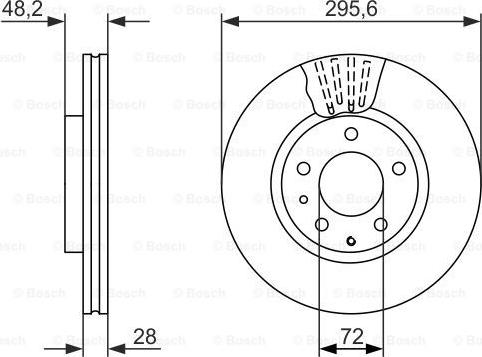 BOSCH 0 986 479 758 - Гальмівний диск autocars.com.ua