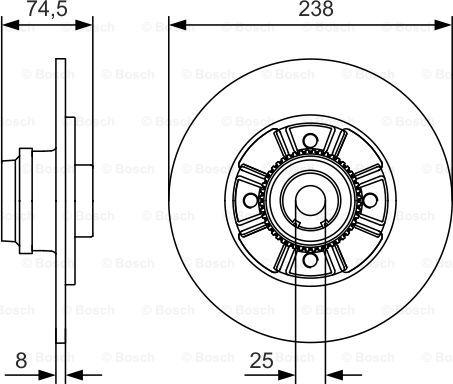 BOSCH 0 986 479 759 - Тормозной диск avtokuzovplus.com.ua