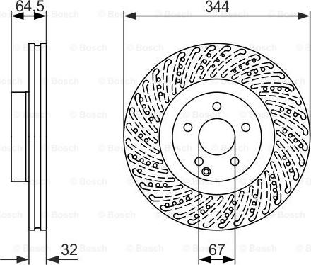 BOSCH 0 986 479 764 - Тормозной диск avtokuzovplus.com.ua