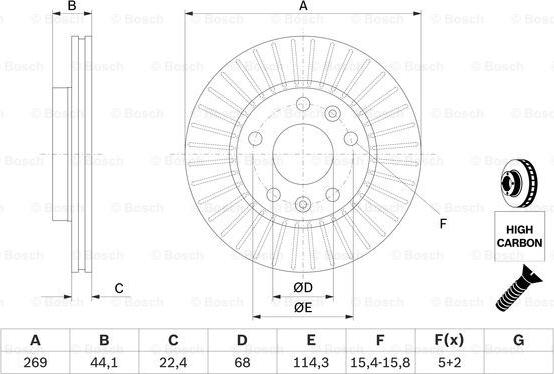 BOSCH 0 986 479 779 - Тормозной диск avtokuzovplus.com.ua