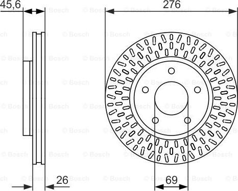 BOSCH 0 986 479 783 - Тормозной диск avtokuzovplus.com.ua