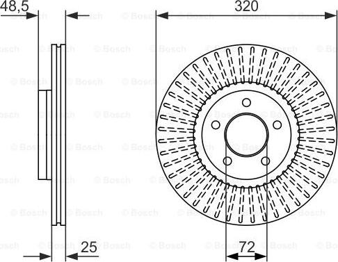 BOSCH 0 986 479 794 - Тормозной диск avtokuzovplus.com.ua