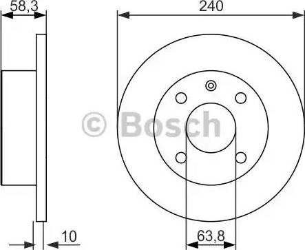 BOSCH 0 986 479 828 - Гальмівний диск autocars.com.ua