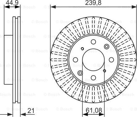 BOSCH 0 986 479 832 - Гальмівний диск autocars.com.ua