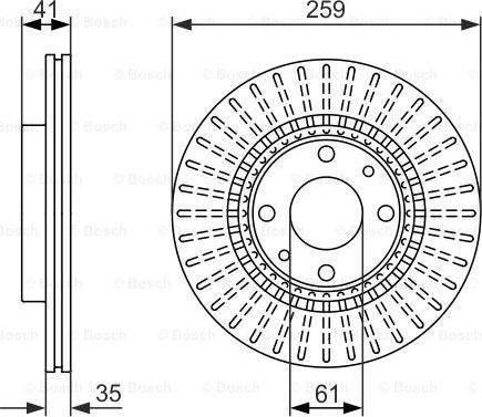 BOSCH 0 986 479 833 - Гальмівний диск autocars.com.ua