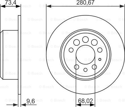 BOSCH 0 986 479 835 - Тормозной диск avtokuzovplus.com.ua