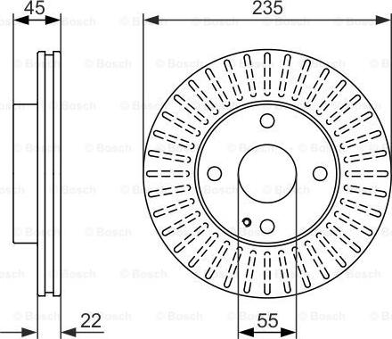 BOSCH 0 986 479 842 - Тормозной диск avtokuzovplus.com.ua