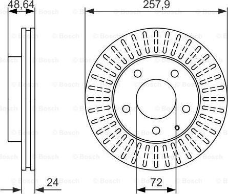 BOSCH 0 986 479 844 - Тормозной диск avtokuzovplus.com.ua