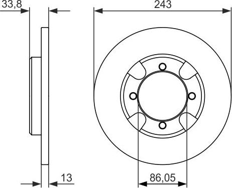 BOSCH 0 986 479 846 - Гальмівний диск autocars.com.ua