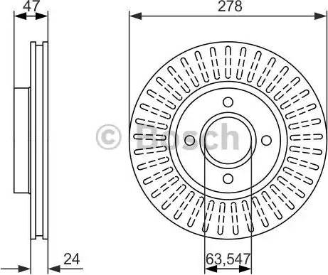 BOSCH 0 986 479 864 - Гальмівний диск autocars.com.ua