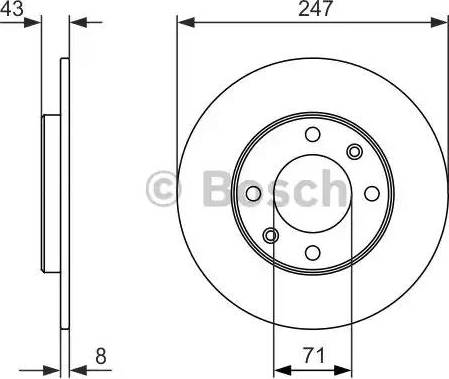 BOSCH 0 986 479 870 - Тормозной диск avtokuzovplus.com.ua