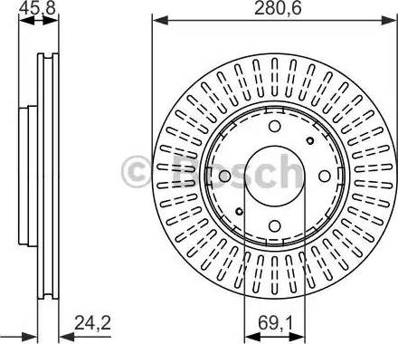 BOSCH 0 986 479 872 - Тормозной диск avtokuzovplus.com.ua