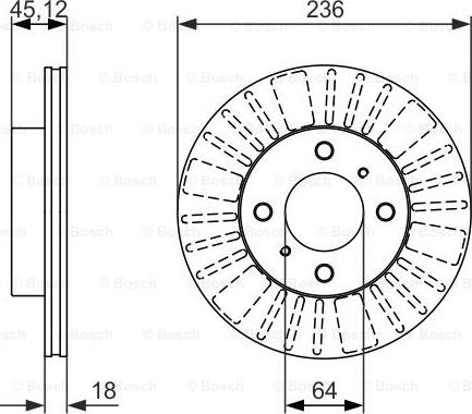 BOSCH 0 986 479 883 - Тормозной диск avtokuzovplus.com.ua