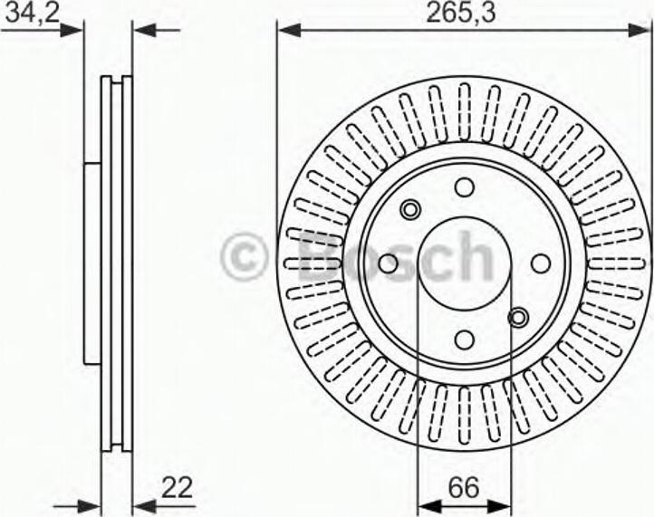 BOSCH 0 986 479 890 - Гальмівний диск autocars.com.ua