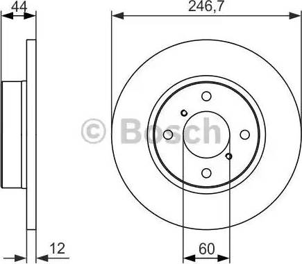 BOSCH 0 986 479 901 - Гальмівний диск autocars.com.ua