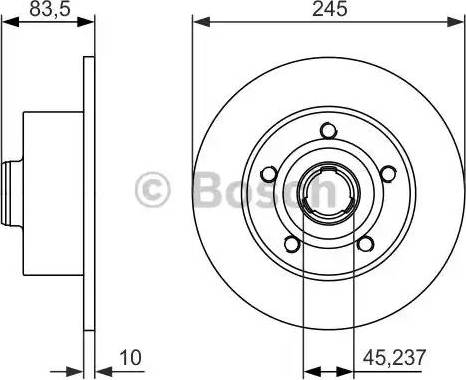 BOSCH 0 986 479 906 - Тормозной диск avtokuzovplus.com.ua