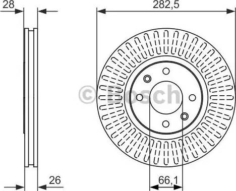 BOSCH 0 986 479 908 - Тормозной диск avtokuzovplus.com.ua