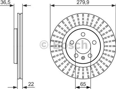 BOSCH 0 986 479 911 - Гальмівний диск autocars.com.ua