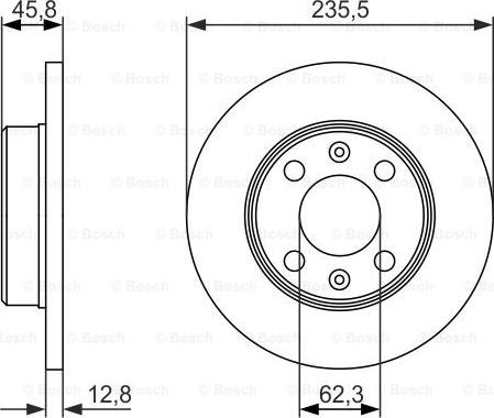 BOSCH 0 986 479 913 - Тормозной диск avtokuzovplus.com.ua