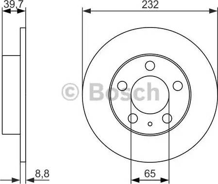 BOSCH 0 986 479 915 - Гальмівний диск autocars.com.ua