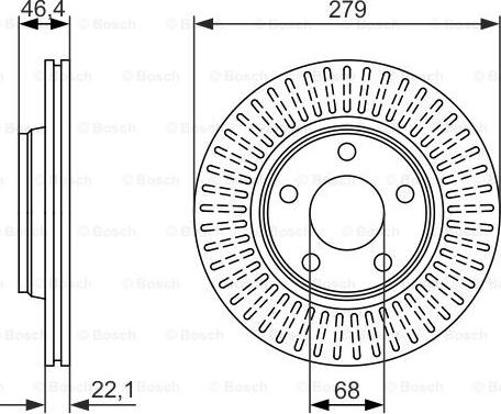 BOSCH 0 986 479 916 - Гальмівний диск autocars.com.ua