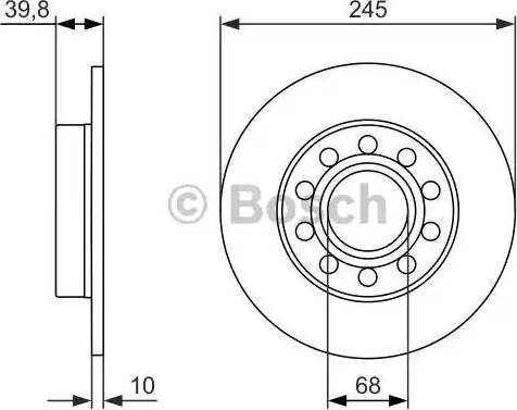 BOSCH 0 986 479 925 - Тормозной диск avtokuzovplus.com.ua