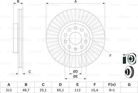 BOSCH 0 986 479 932 - Тормозной диск autodnr.net