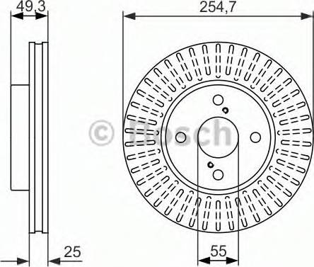 BOSCH 0 986 479 936 - Гальмівний диск autocars.com.ua