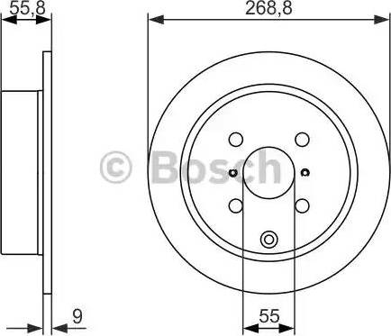 BOSCH 0 986 479 938 - Тормозной диск avtokuzovplus.com.ua