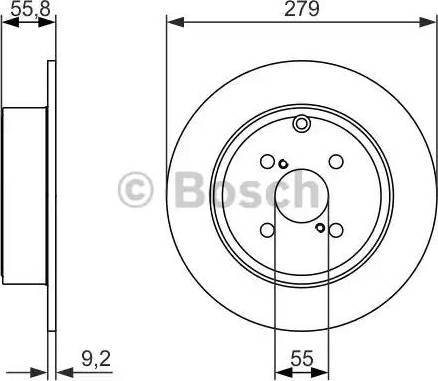 BOSCH 0 986 479 951 - Тормозной диск avtokuzovplus.com.ua