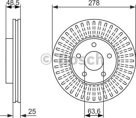 BOSCH 0 986 479 957 - Гальмівний диск autocars.com.ua