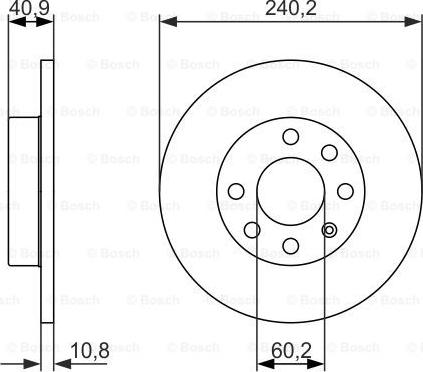 BOSCH 0 986 479 959 - Гальмівний диск autocars.com.ua