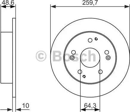 BOSCH 0 986 479 964 - Гальмівний диск autocars.com.ua