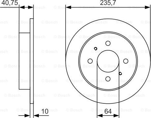 BOSCH 0 986 479 967 - Тормозной диск avtokuzovplus.com.ua