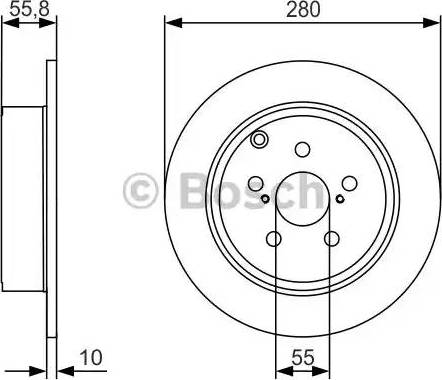 BOSCH 0 986 479 969 - Тормозной диск avtokuzovplus.com.ua