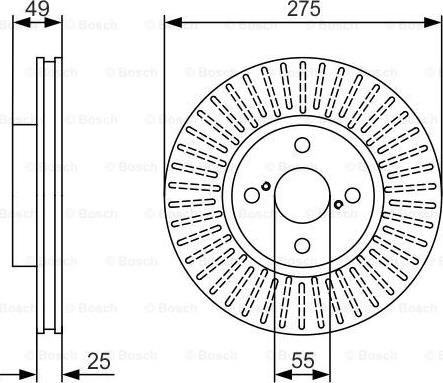 BOSCH 0 986 479 971 - Тормозной диск avtokuzovplus.com.ua