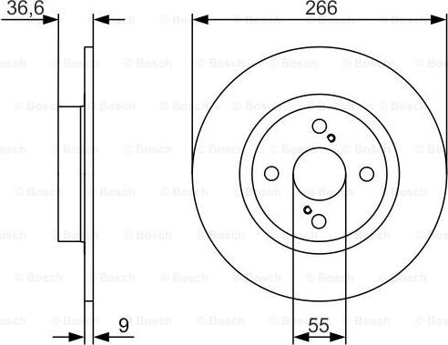 BOSCH 0 986 479 977 - Гальмівний диск autocars.com.ua